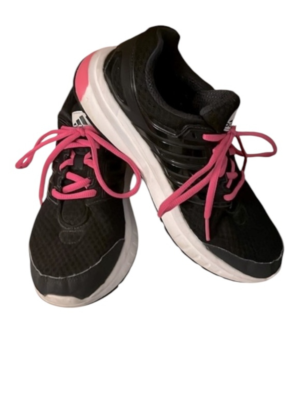 Adidas Women’s Adiprene + Black & Hot Pink Running Shoes Lace Up Sneakers Sz 7.5